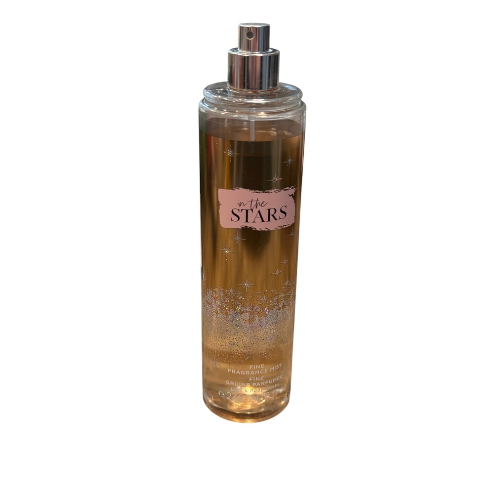 Bath & Body Works In The Stars Fine Fragrance Mist 8 oz Body Spray Gold Glitter